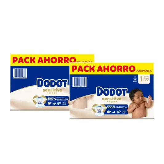 Dodot Sensitive, koko 1, vaipat 2–5 kg, 2 x 168 kpl:n pakkaus