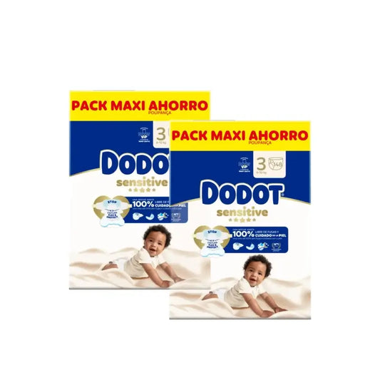 Dodot Sensitive, koko 3, vaipat 6–10 kg, pakkaus 2 x 148