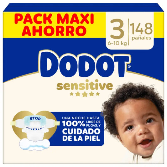 Dodot Sensitive, koko 3, vaipat, 6–10 kg, 148 kpl