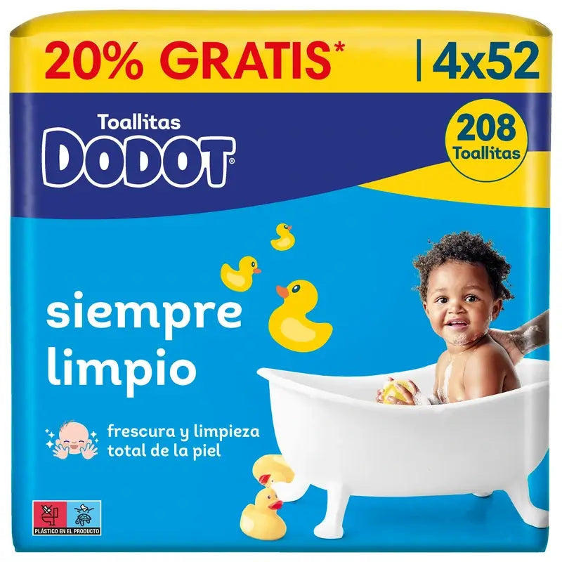 Dodot-vaihtopyyhkeet, 208 kpl