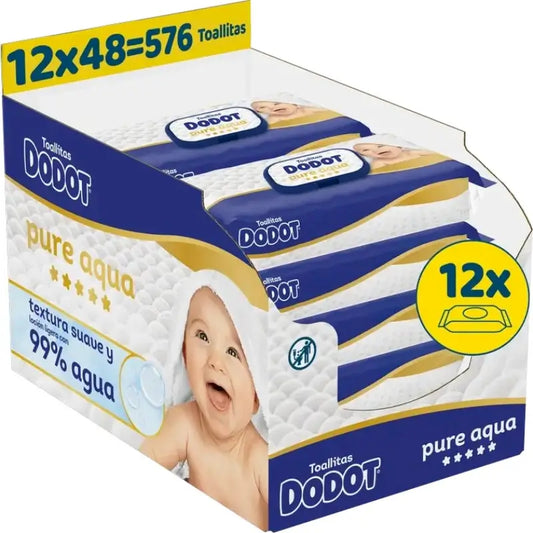 Dodot Pure Aqua -pyyhkeet, 12 x 48, 576 kpl