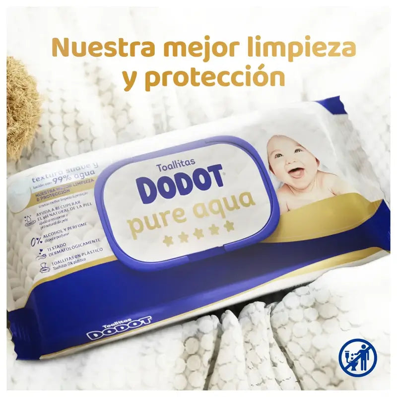 Dodot Pure Aqua -pyyhkeet, 9 x 48, 432 kpl