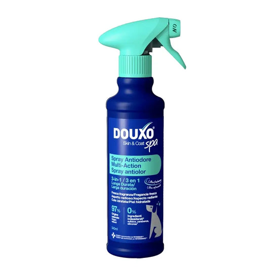 Douxo Skin & Coat Spa -monitoiminen hajunpoistosuihke koirille, 340 ml