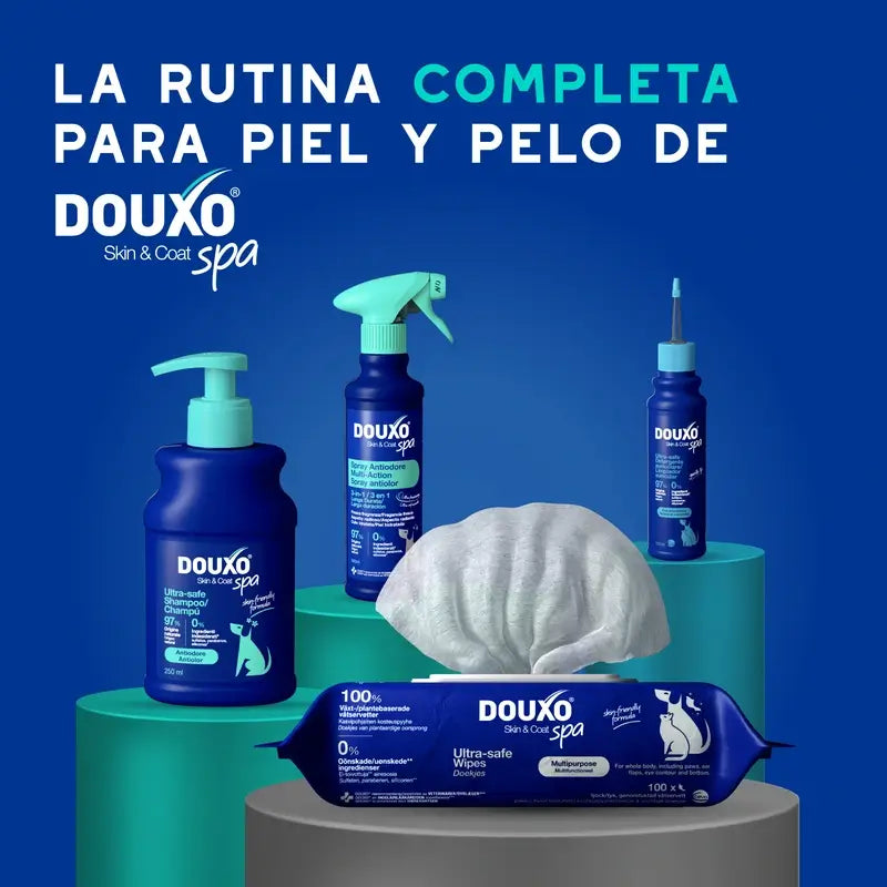 Douxo Skin & Coat Spa -monitoiminen hajunpoistosuihke koirille, 340 ml