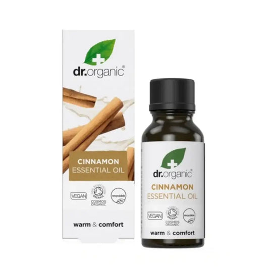 Dr.Organic: 100 % puhdas, luomulaatuinen Ceylon-kanelien eteerinen öljy, 10 ml