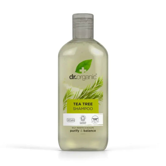 Dr.Organic Teepuu-shampoo rasvaiselle tai ongelmalliselle hiukselle, 265 ml