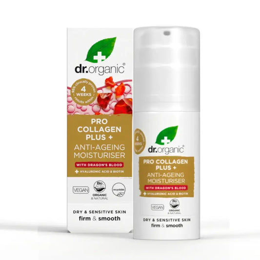 Dr.Organic Procolágeno ikääntymistä ehkäisevä kasvovoide – kuivalle tai herkälle iholle, 50 ml