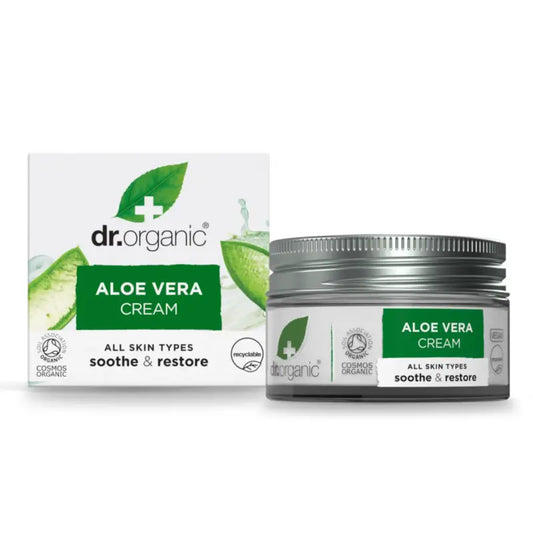 Dr.Organic Aloe Vera -tiivistevoide – kaikille ihotyypeille, 50 ml