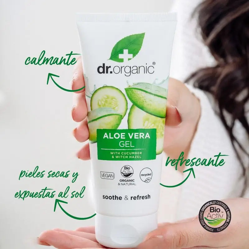 Dr.Organic Aloe Vera -kosteuttava vartalogeeli kaikille ihotyypeille, 200 ml