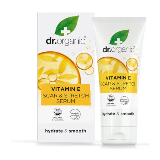 Dr.Organic - arpien ja venytysmerkkien hoitoon tarkoitettu seerumi, jossa on E-vitamiinia, 50 ml