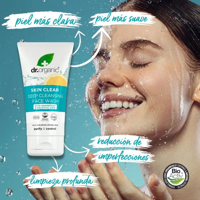 Dr.Organic Skin Clear -kasvovoide akneiselle tai rasvaiselle iholle, 125 ml