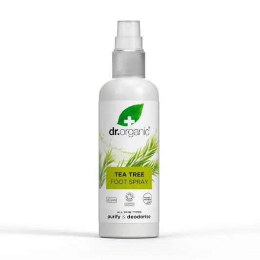 Dr.Organic Teepuun jalkadeodoranttisuihke, 100 ml