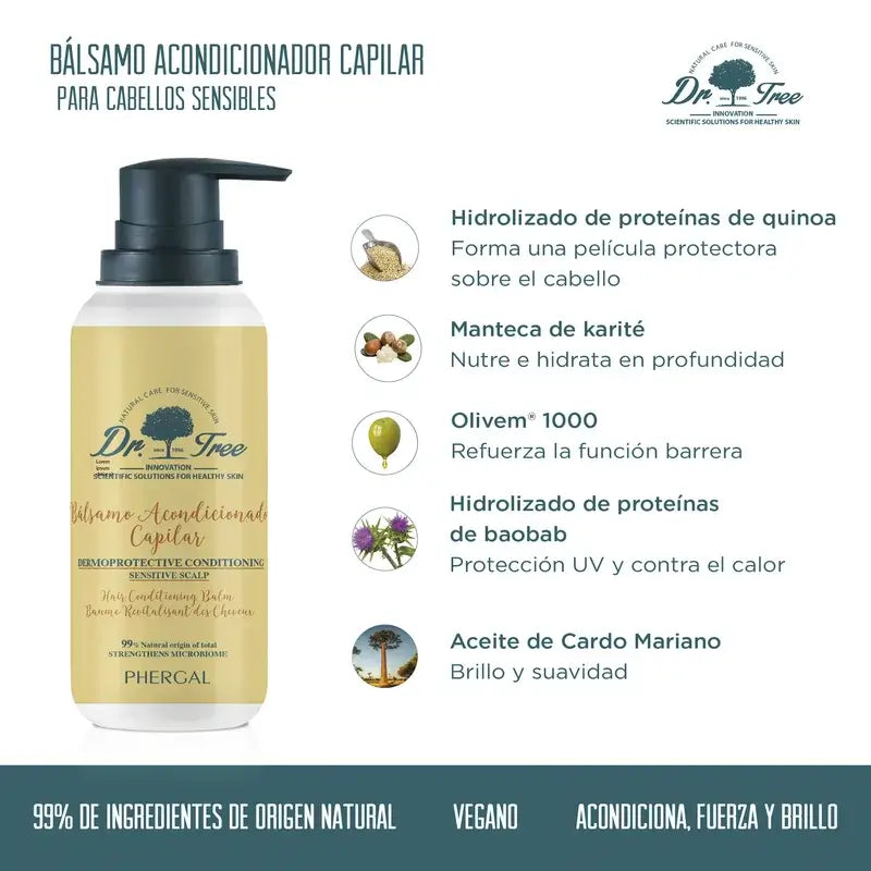Dr. Tree Balsamo Luonnollinen hiustenhoitoaine herkälle päänahalle 200 ml