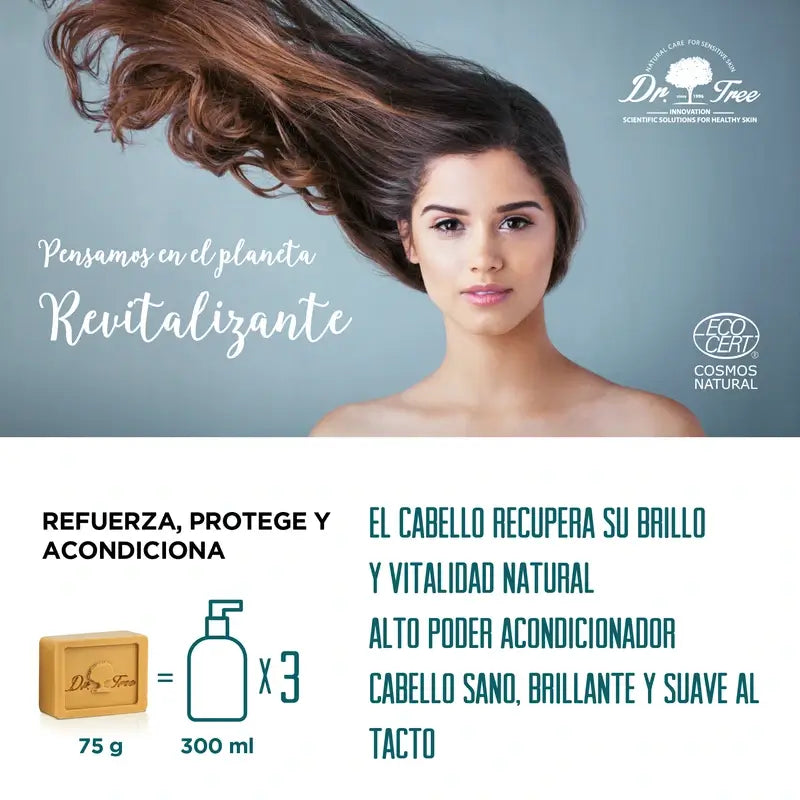 Dr. Tree Eco -elvyttävä kiinteä shampoo herkälle päänahalle