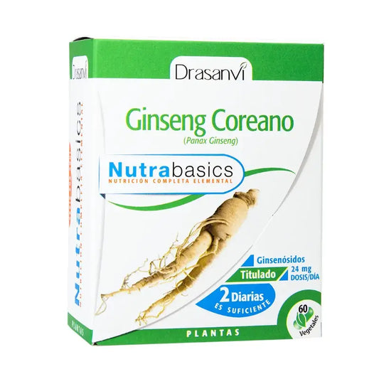 Drasanvi Korean ginseng 60 kapselia, Nutrabasicos Drasanvi -pakkaus