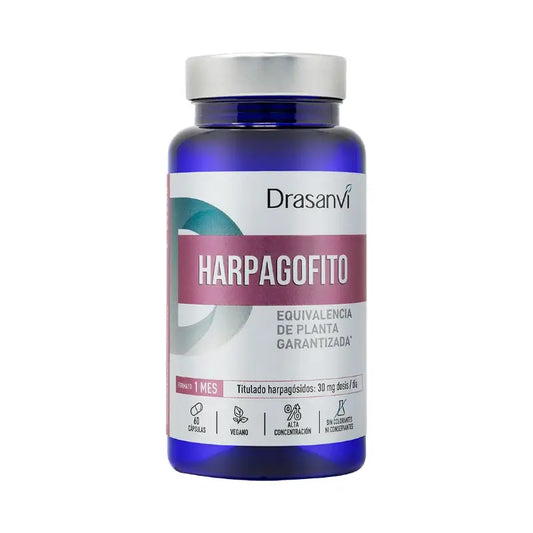 Drasanvi Harpagofito 60 kapselia, Nutrabasicos-pakkaus, Drasanvi