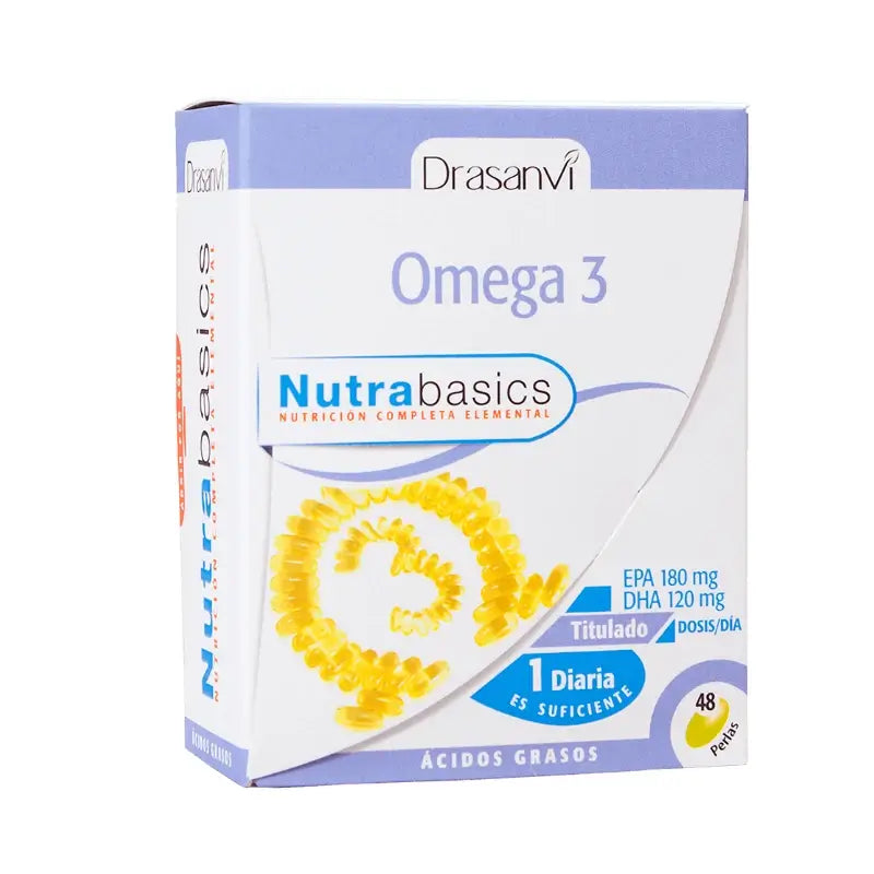 Drasanvi Omega 3 1000 mg, 48 kapselia, Nutrabasicos Drasanvi -pakkaus