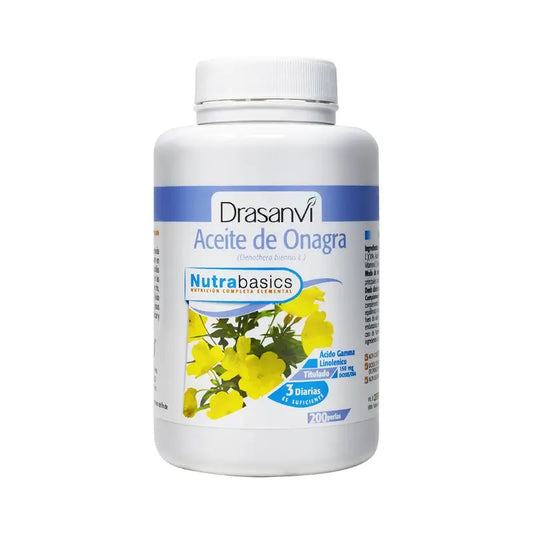 Drasanvi Onagra -öljy 500 mg Nutrabasicos, 200 kapselia
