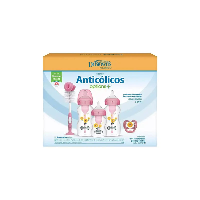 Dr.Brown's Pink Wide Mouth Options+ Gift Pack