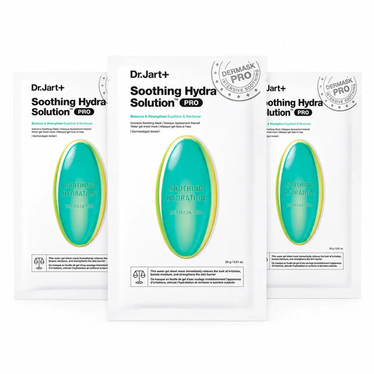 Dr.Jart+ Dermask Hydra Solution Pro -intensiivinen rauhoittava kasvonaamio, 26 g, 3 kpl:n pakkaus