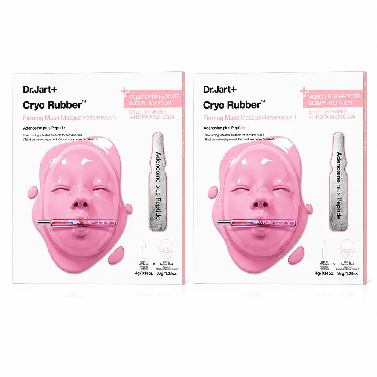 Dr.Jart+ Cryo Rubber Firming Mask -kasvonaamio, 2 kpl:n pakkaus