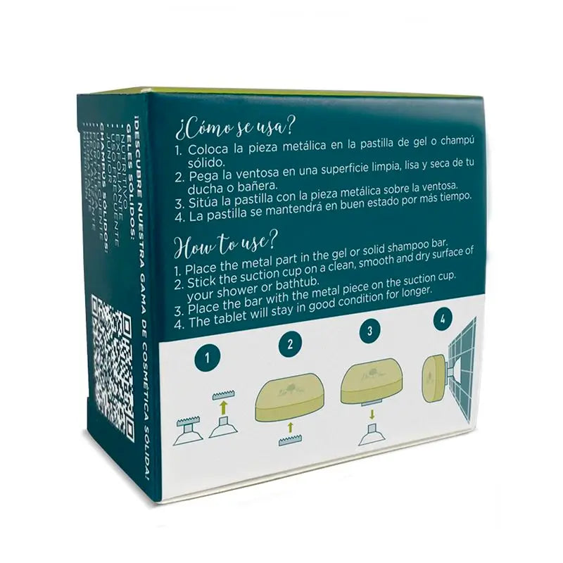 Dr.Tree -tukijalka, kiinteä geelishampoo, magneettinen kiinteän shampoon pidike