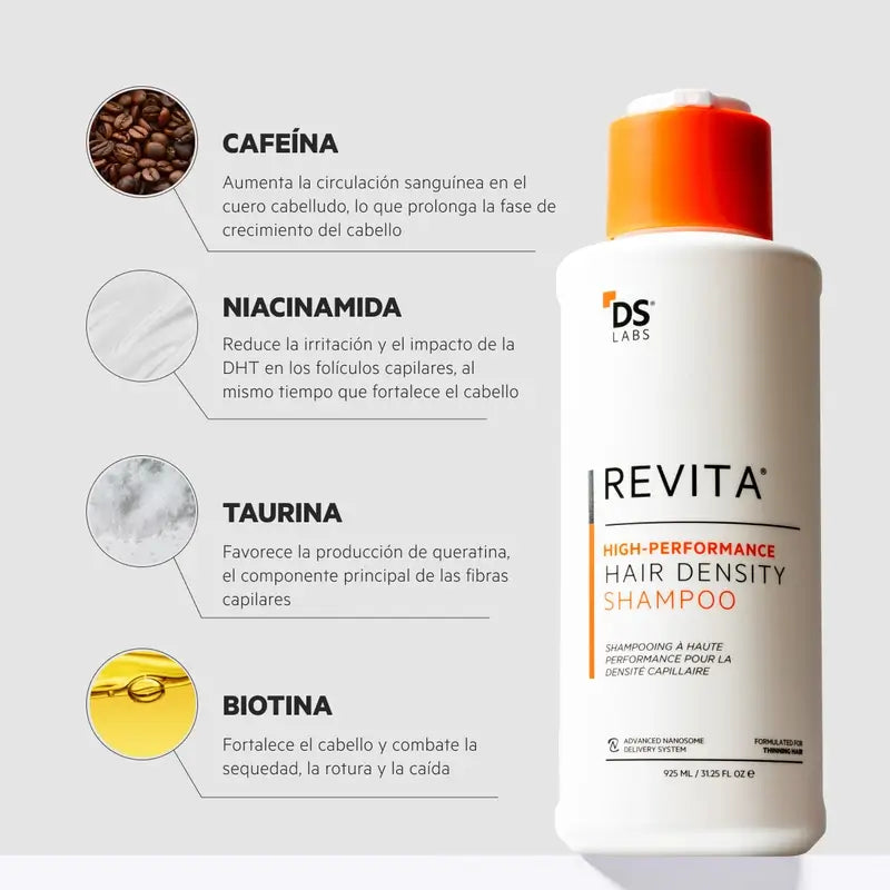 Ds Laboratories REVITA hiustenlähtöä ehkäisevä ja hiusten kasvua stimuloiva shampo 925 ml