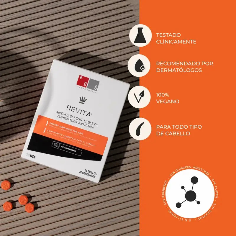 Ds Laboratories Revita hiustenlähtöä estävät tabletit, 90 kpl