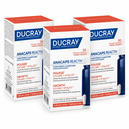 Ducray Anacaps Reactiv, pakkaus 3 x 30 kapselia