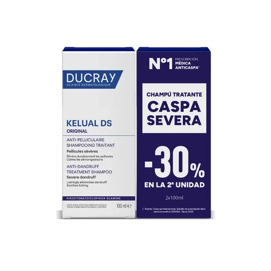 Ducray Pack Duo Kelual Ds hilseä torjuva shampoo, 2 x 100 ml