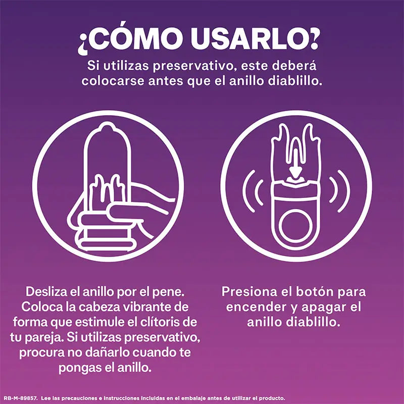 Durex Intense Orgasmic Diablillo -vibro-penisrengas, klitoriksen stimulaattori