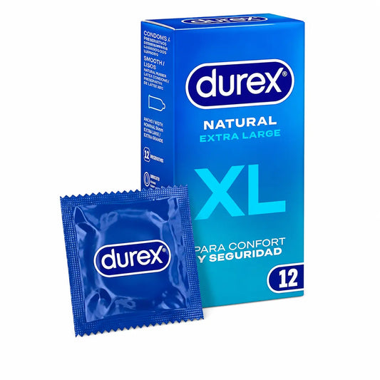 Durex Original Natural Plus -kondomit, koko XL – 12 kpl