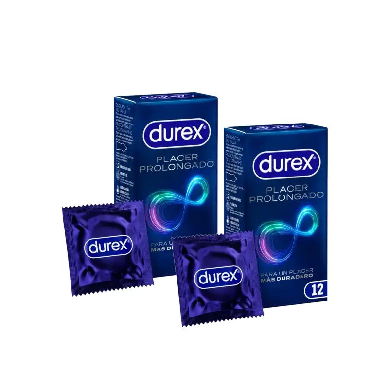 Durex Placer Prolongado Retardante, 12 kondomia, 2 pakkausta