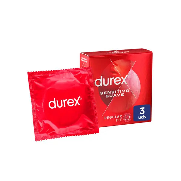 Durex Condoms Sensitive Soft Sensitive Condoms, Thin For Sensitivity, 3 Condoms