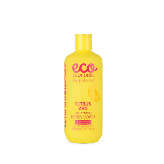 Ecoforia: sitruuna- ja ananas-tuoksuinen stressiä lievittävä suihkugeeli, 400 ml