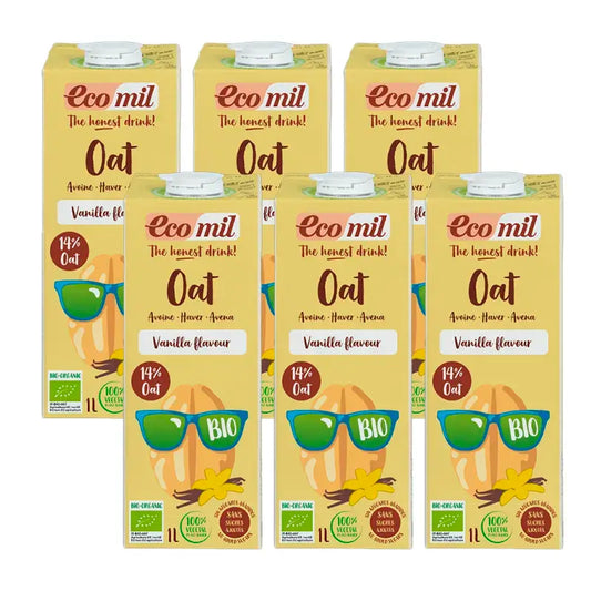 Ecomil Veggie Drink Vanilla Flavour Bio Tetrabrik, Pack 6 x 1 litre