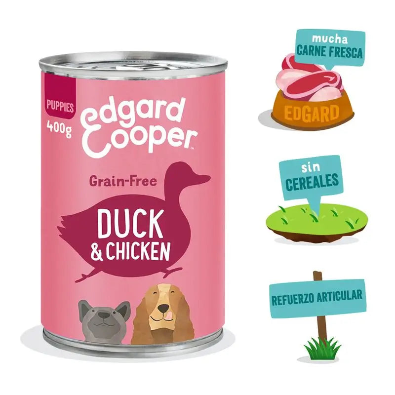 Edgard & Cooper Pentujen kostearuoka 6 x 400 g, ankka ja kana