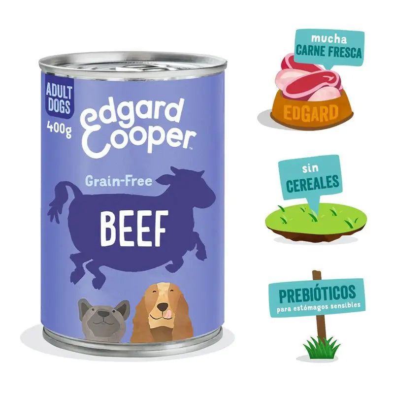 Edgard & Cooper Koirien märkäruoka 6 x 400 g naudanlihaa