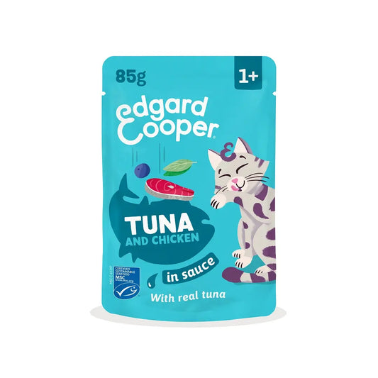 Edgard & Cooper Tonnikala & Kana Kastikkeessa, aikuisille, 12 x 85 g