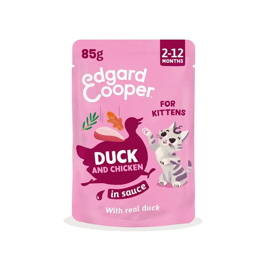 Edgard & Cooper Anka & Kana kastikkeessa kissanpennuille, 12 x 85 g