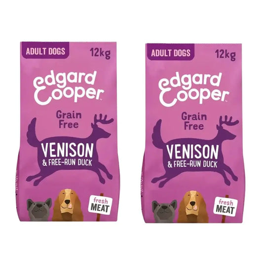 Edgard & Cooper Dog Food 12Kg Venison Meat, Pack Of 2