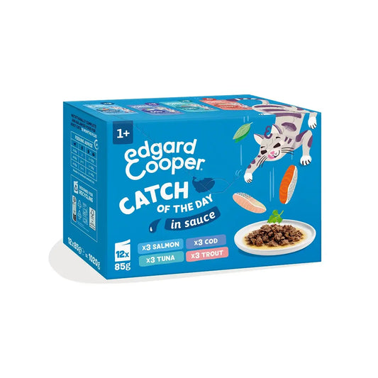 Edgard & Cooper Selección – Päivän saalis -kastike, aikuisille, monipakkaus, 12 x 85 g