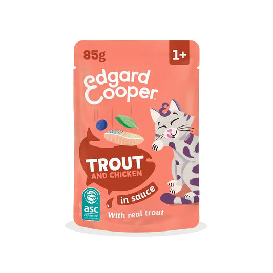 Edgard & Cooper: Taimen ja kana kastikkeessa, aikuisille, 12 x 85 g