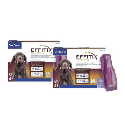 Effitix M -loislääke keskikokoisille koirille (10–20 kg), 2 kpl:n pakkaus