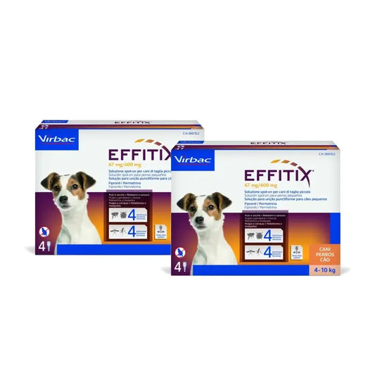 Effitix S -loislääke pienille koirille (4–10 kg), 2 kpl:n pakkaus