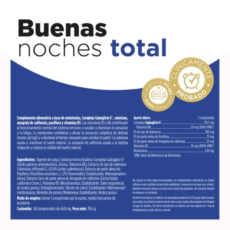 Eladiet Buenas Noches Total 1,85 mg 2023, 60 tablettia