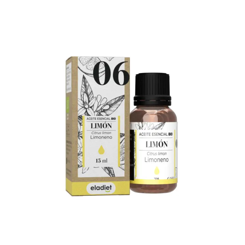 Eladiet-sitruuna-eteerinen öljy, luomu, 15 ml