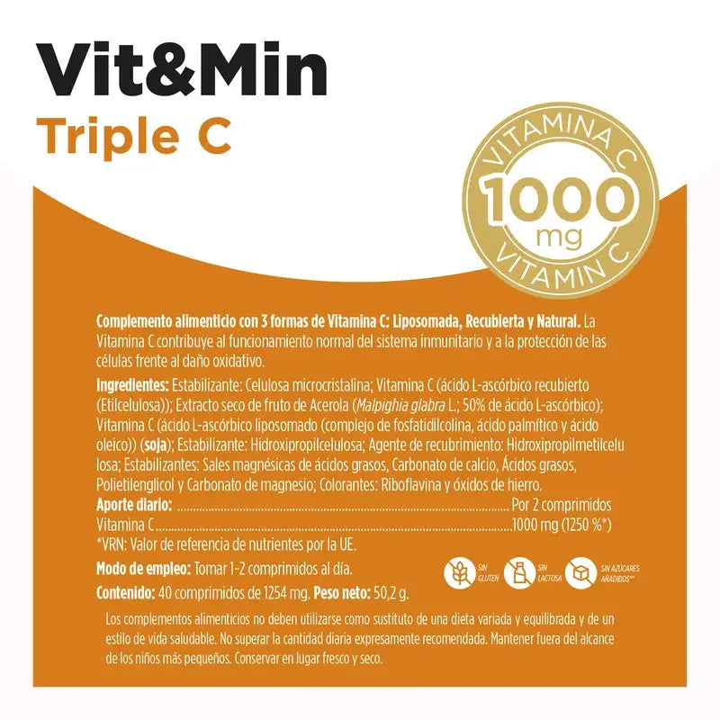 Eladiet Triple C -liposominen C-vitamiini, 40 tablettia
