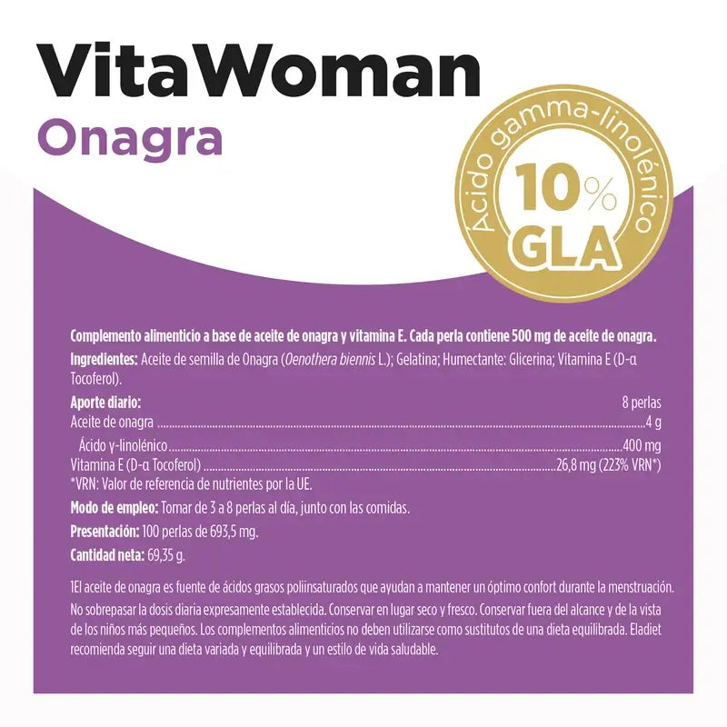 Eladiet Vitawoman Onagra, 100 kapselia