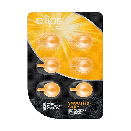 Ellips Hair Vitamin Pro-Keratin Yellow Soft & Silky Hair , 6 capsules